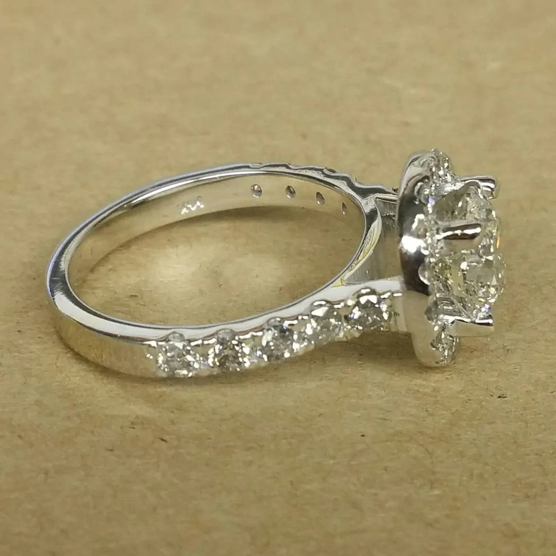 White Gold Engagement Ring Side